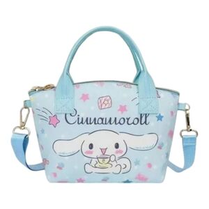 Cinnamoroll Light Blue Two Handle Crossbody Zippered Closure Handbag